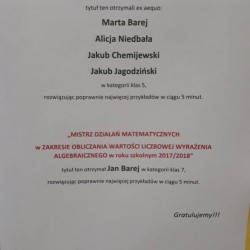 Szkolny Tydzień Matematyczny 